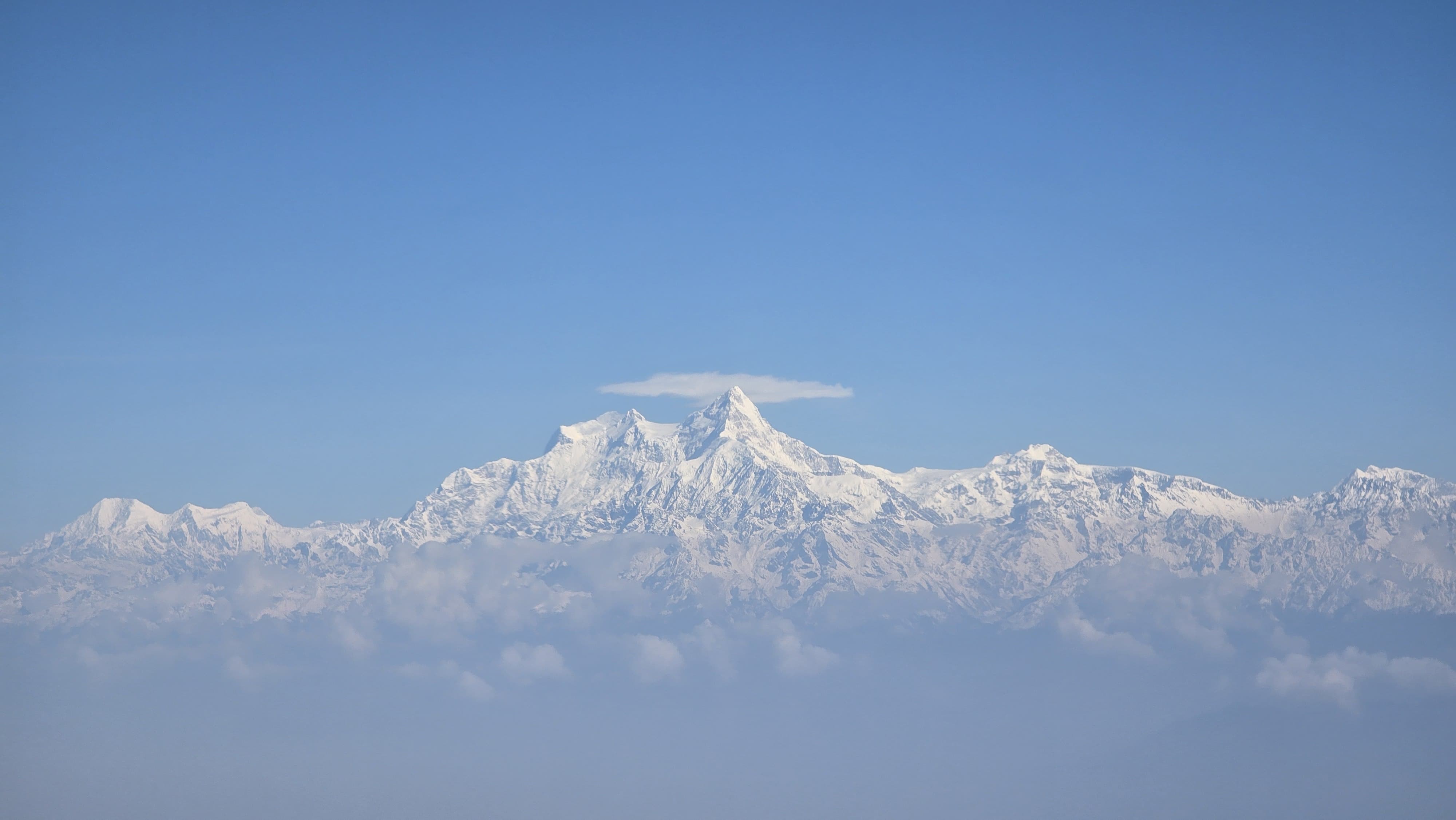 Warm mountain landscape in Nepal